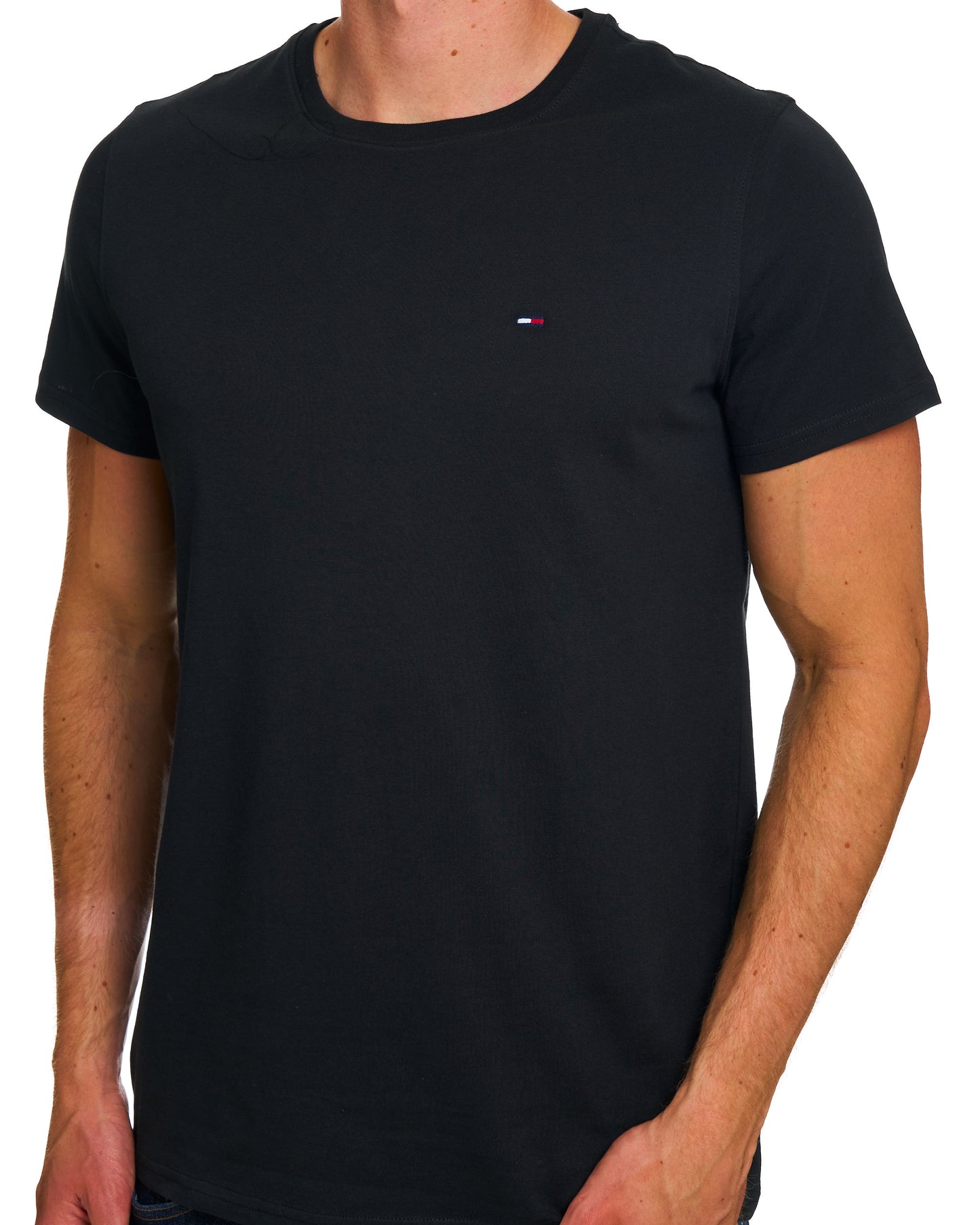 Tommy Jeans T-Shirt mit Rundhalsausschnitt, Schwarz