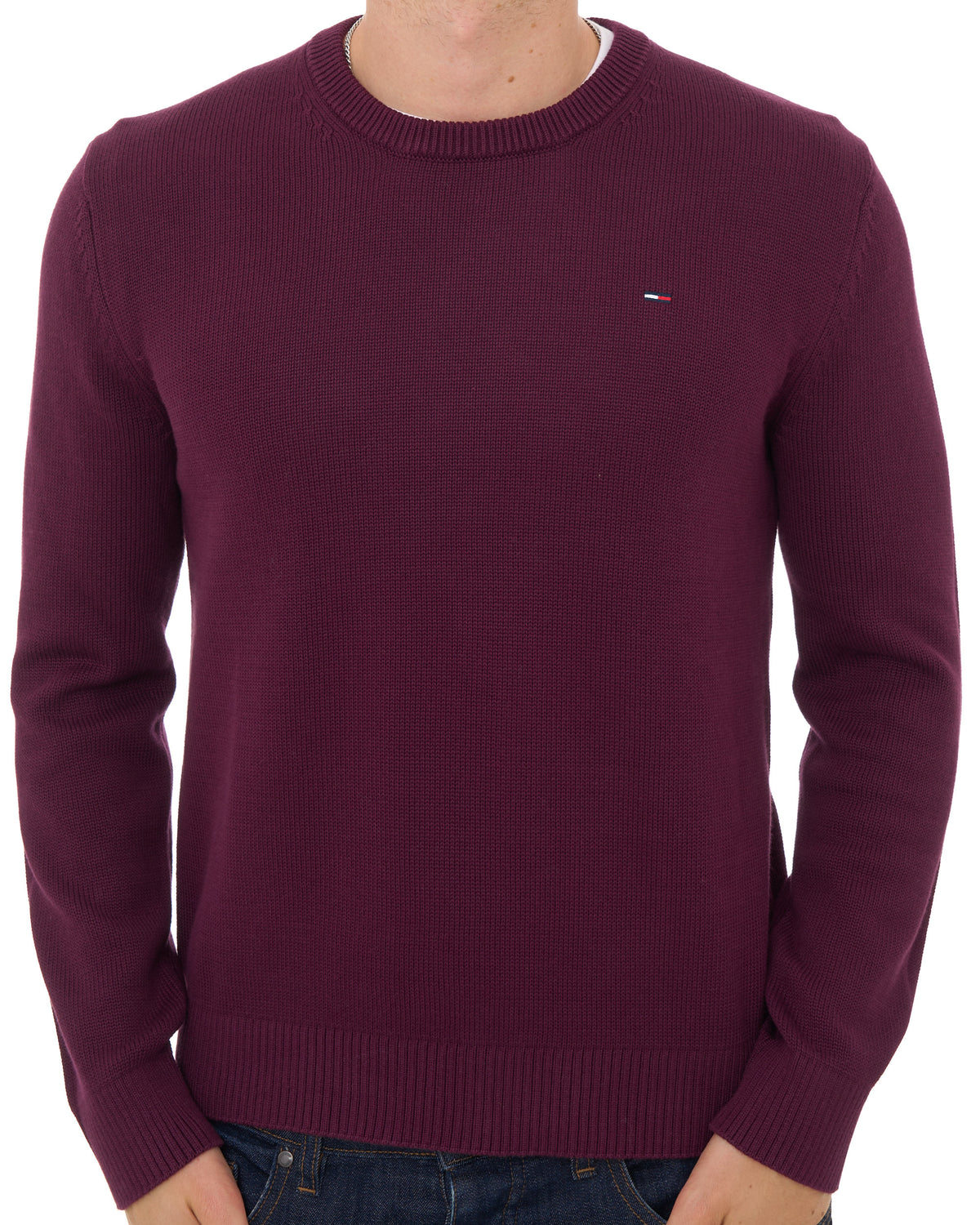 Tommy Jeans Essential Crew Jumper Calypso Berry