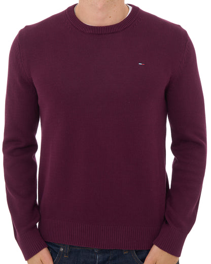 Tommy Jeans Essential Crew Jumper Calypso Berry
