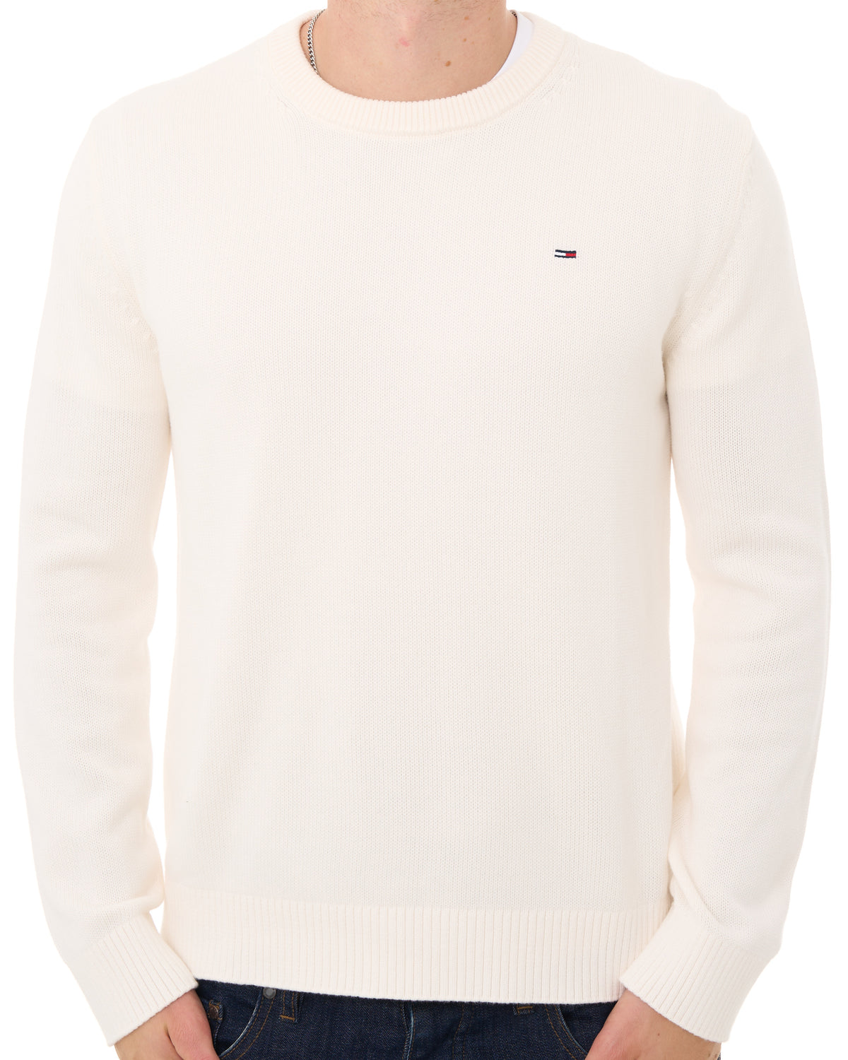 Tommy Jeans Essential Crew Jumper Off White