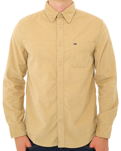 Tommy Jeans Fine Corduroy Shirt Sandy Beige
