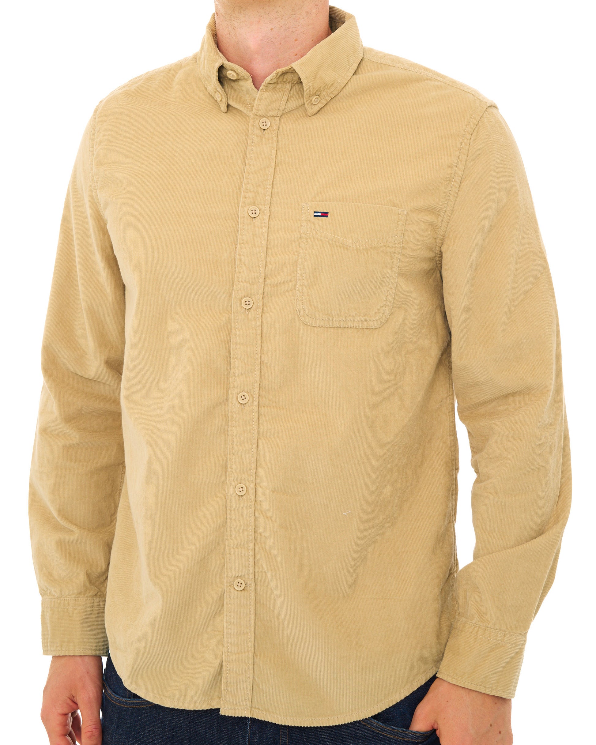 Tommy Jeans Fine Corduroy Shirt Sandy Beige