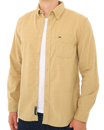 Tommy Jeans Fine Corduroy Shirt Sandy Beige