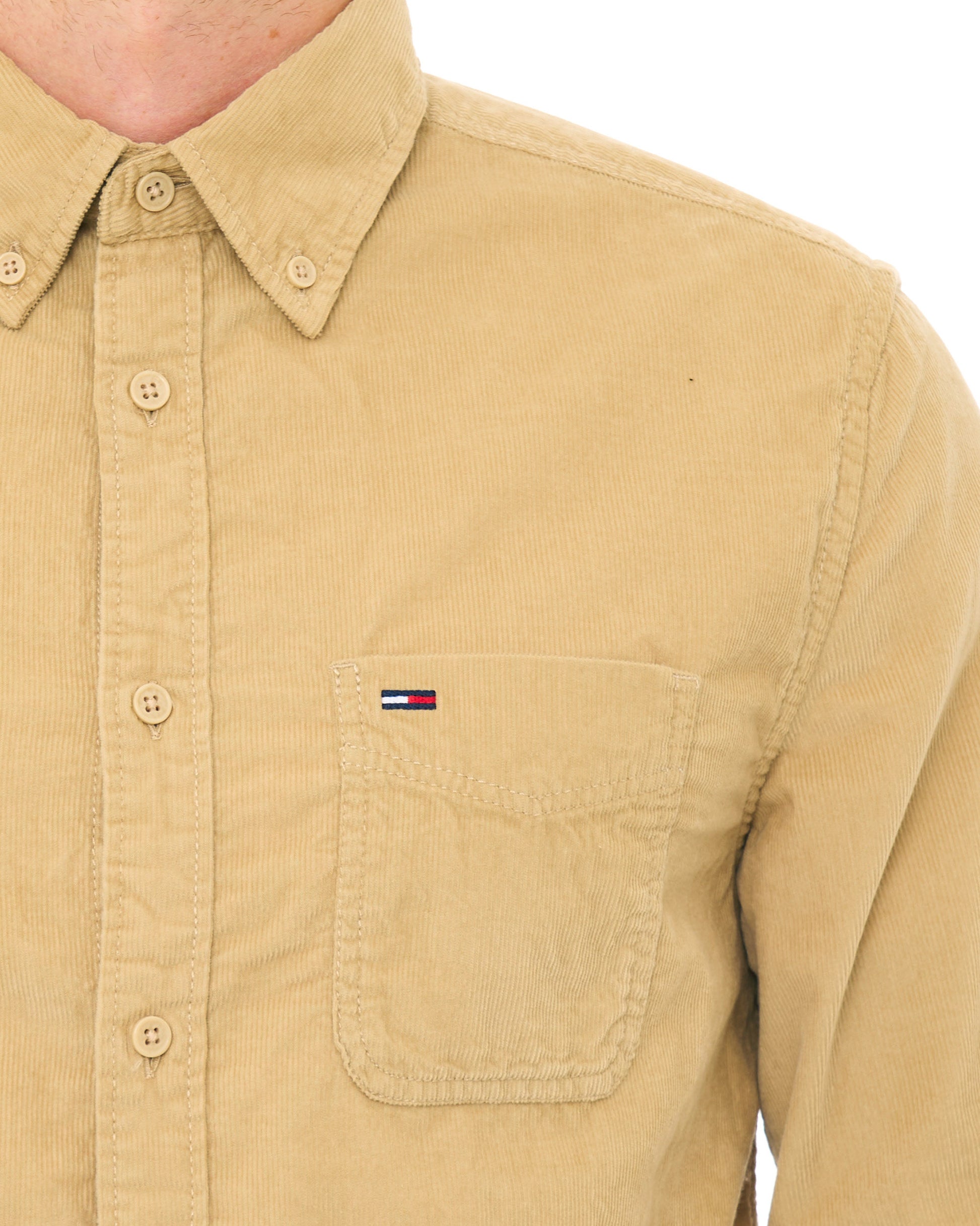 Tommy Jeans Fine Corduroy Shirt Sandy Beige