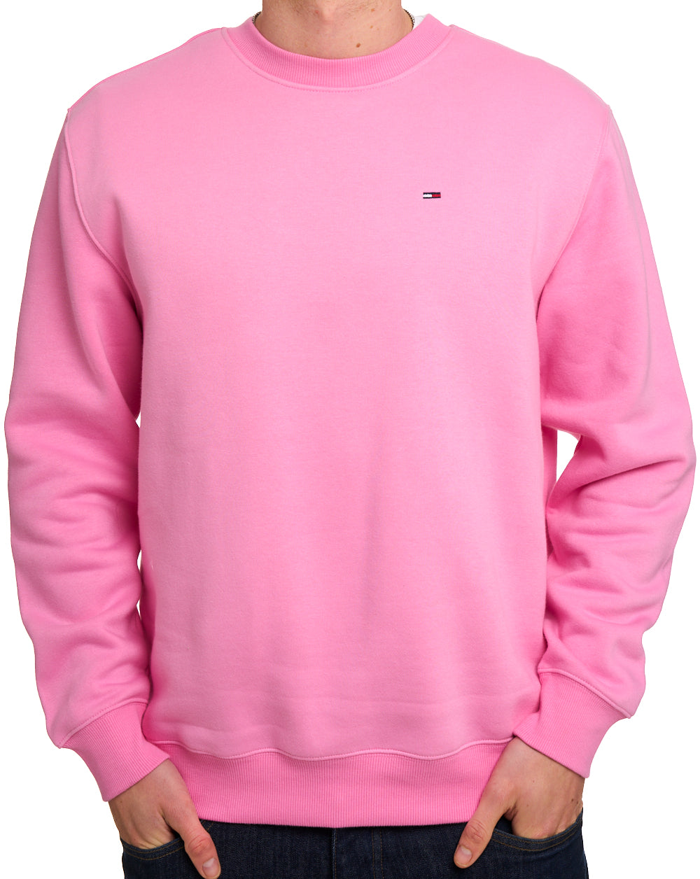 Tommy Jeans Flag Crew Sweatshirt Pink