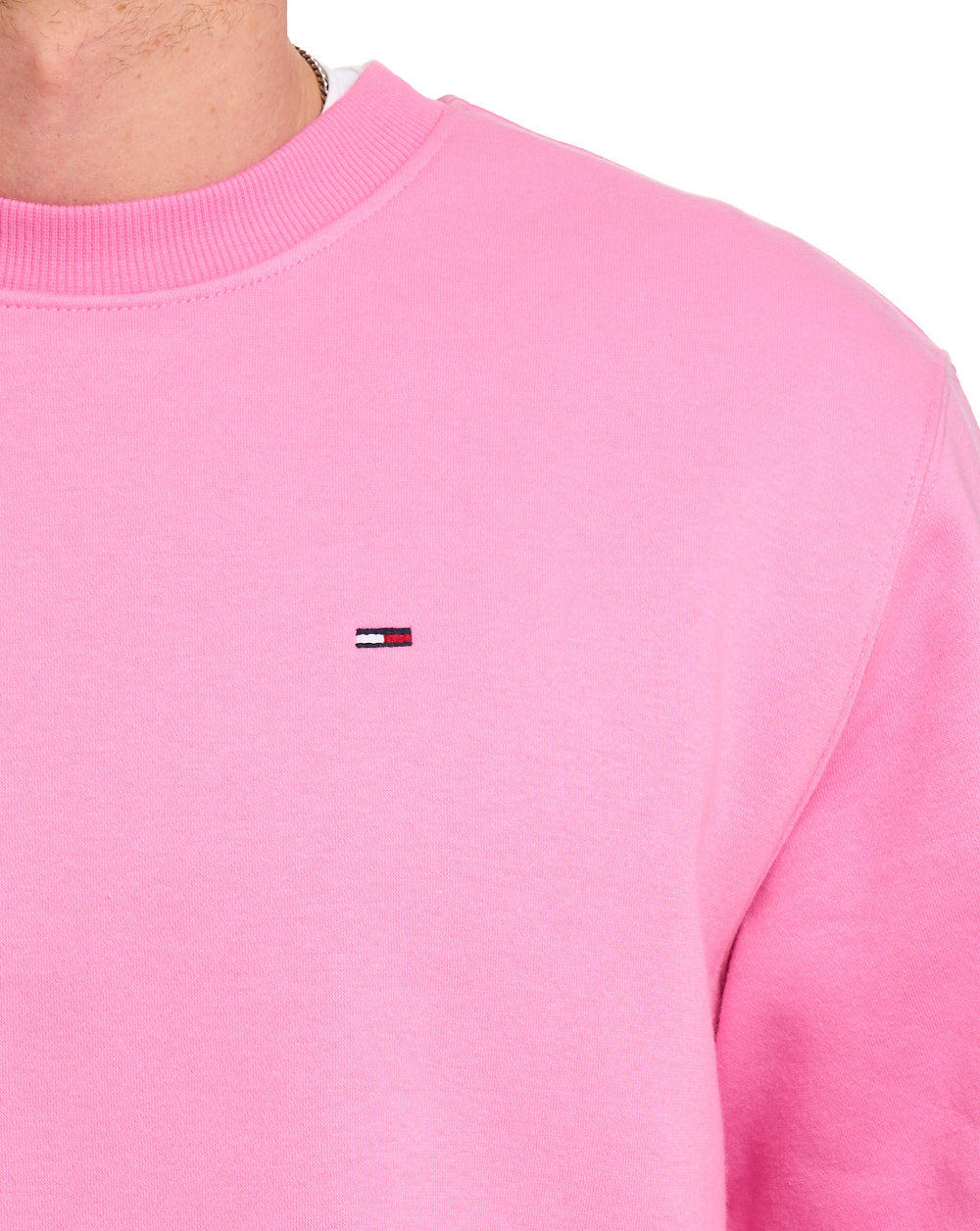 Tommy Jeans Flag Crew Sweatshirt Pink
