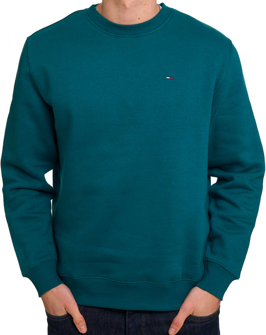 Tommy Hilfiger Tommy Jeans Flag Crew Sweatshirt Polar Teal