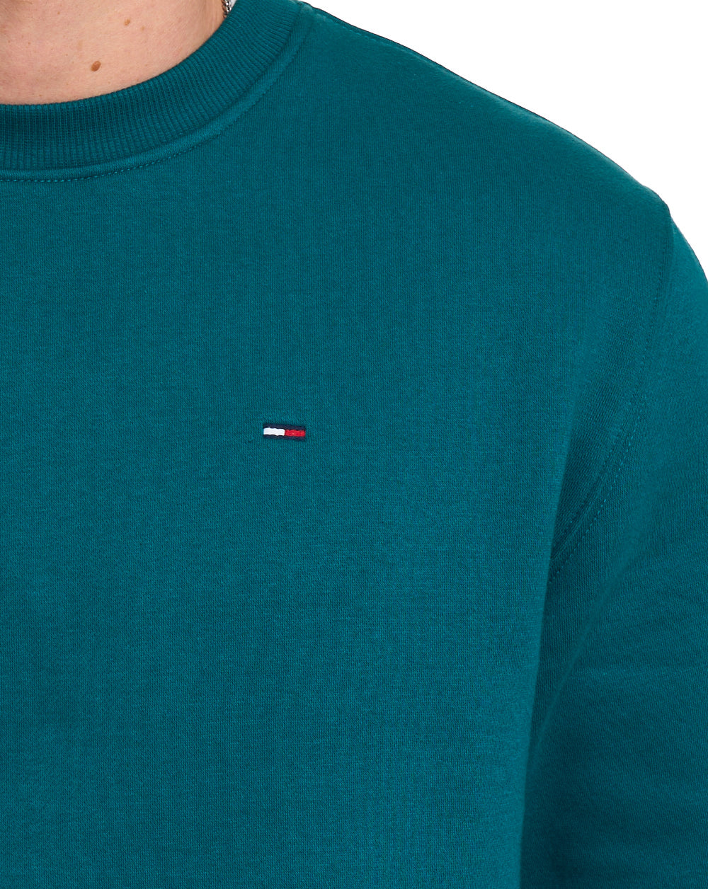 Tommy Jeans Flag Crew Sweatshirt Polar Teal