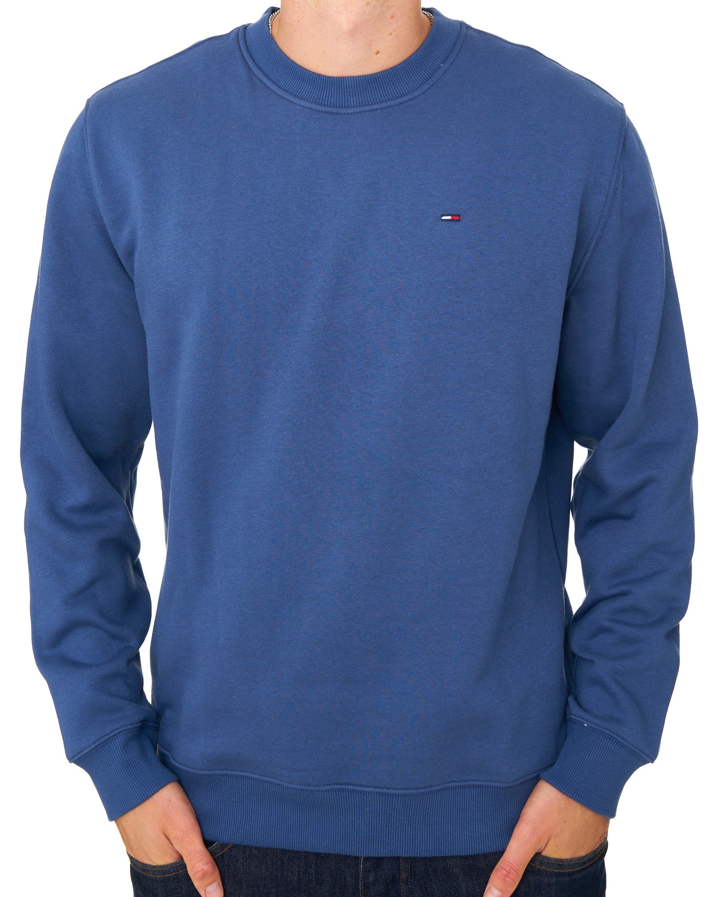 Tommy Jeans Flag Patch Crew Sweat Basic Navy