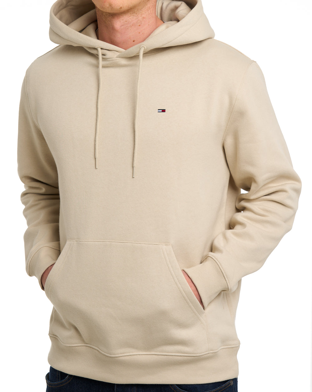 Tommy Jeans Flag Patch Hoodie Sand