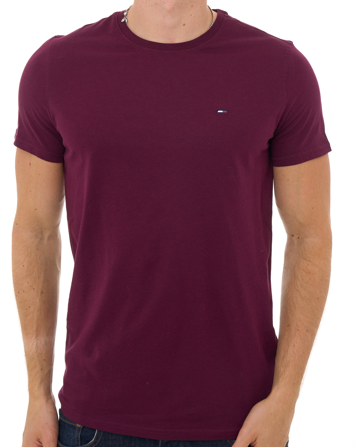 Tommy Jeans Slim Fit T Shirt Calypso Berry