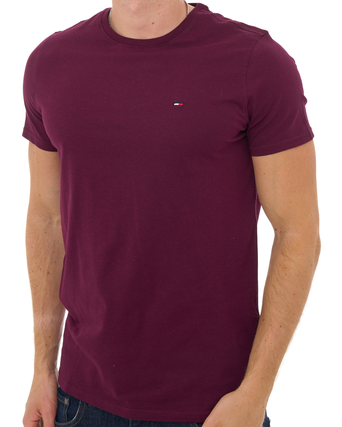Tommy Jeans Slim Fit T Shirt Calypso Berry
