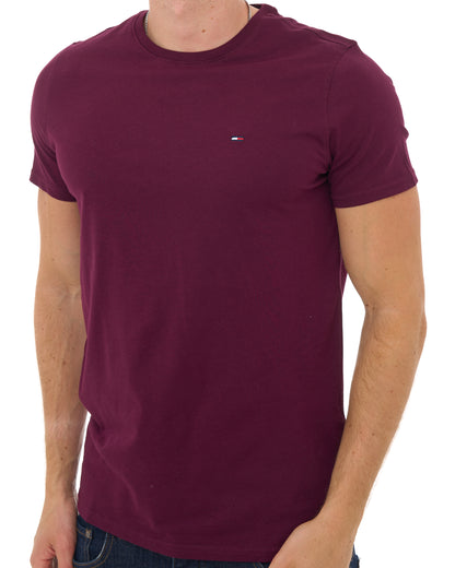 Tommy Jeans Slim Fit T Shirt Calypso Berry
