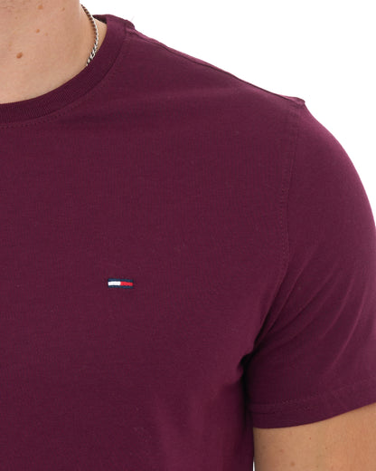 Tommy Jeans Slim Fit T Shirt Calypso Berry