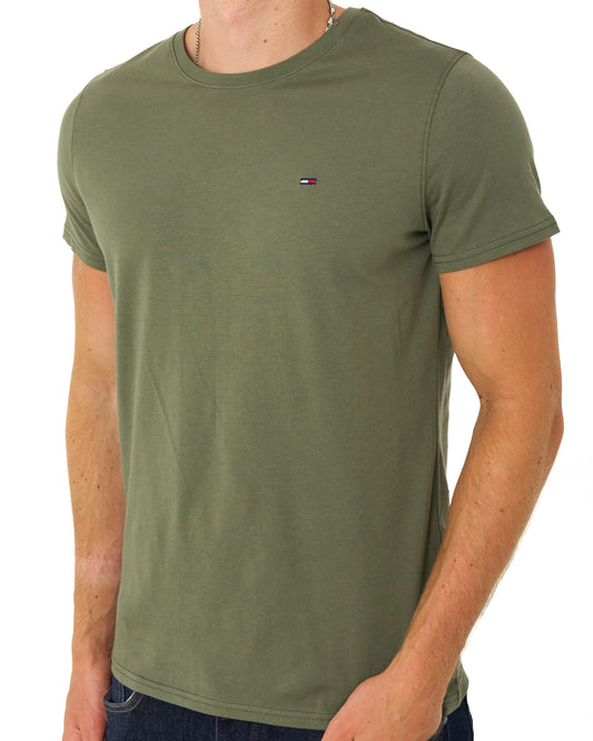 Tommy Hilfiger Tommy Jeans Slim Fit T Shirt Rocky Mountain Green