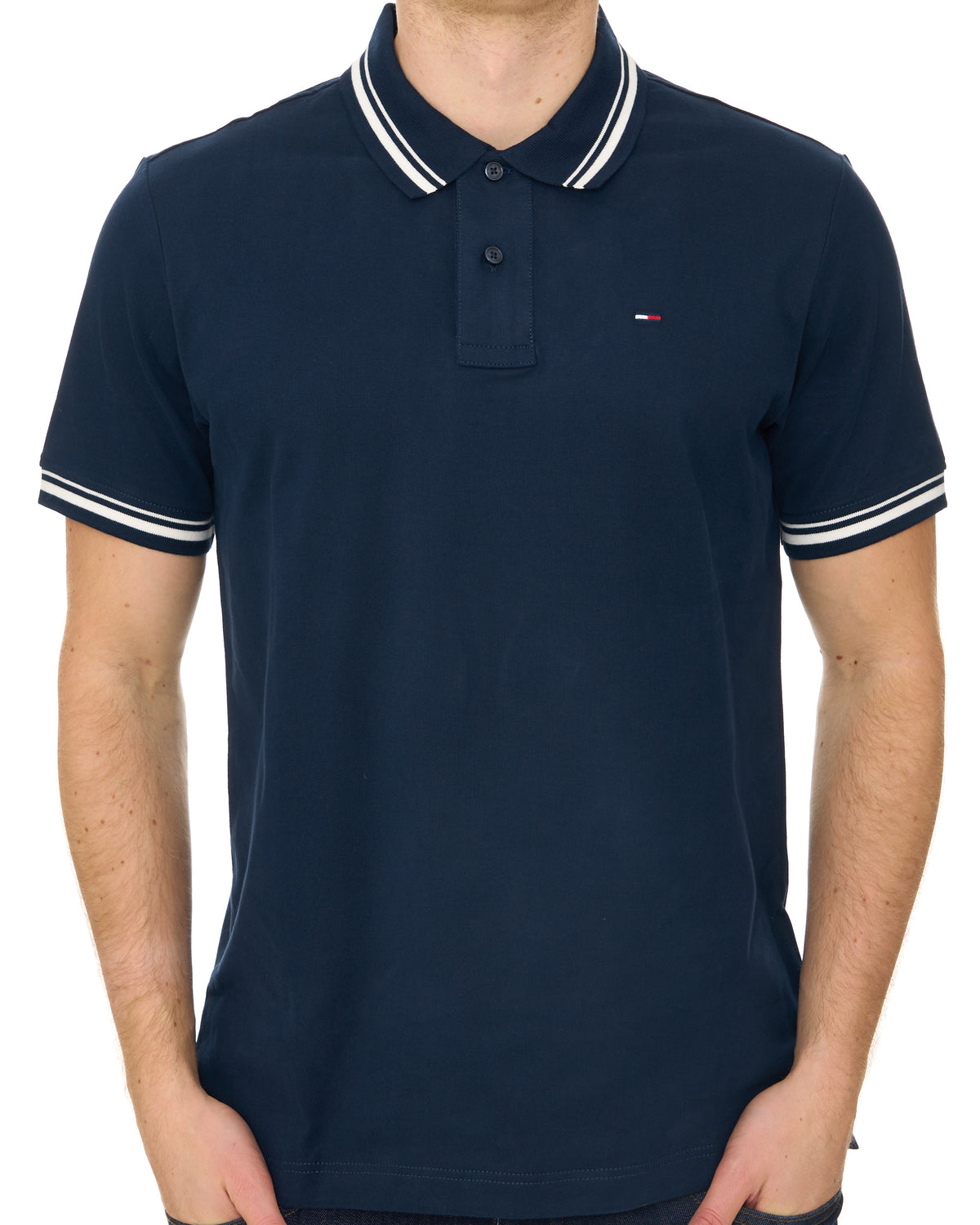 Tommy Jeans Tipped Polo Shirt Dark Blue