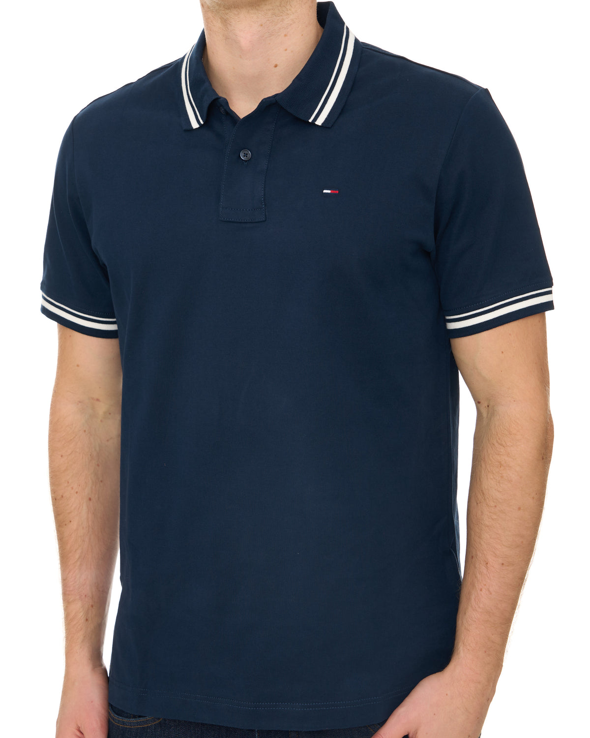 Tommy Jeans Tipped Polo Shirt Dark Blue