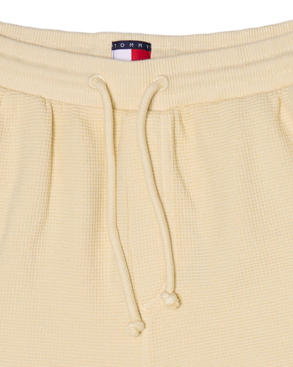 Tommy Jeans Washed Waffle Beach Shorts Calico White