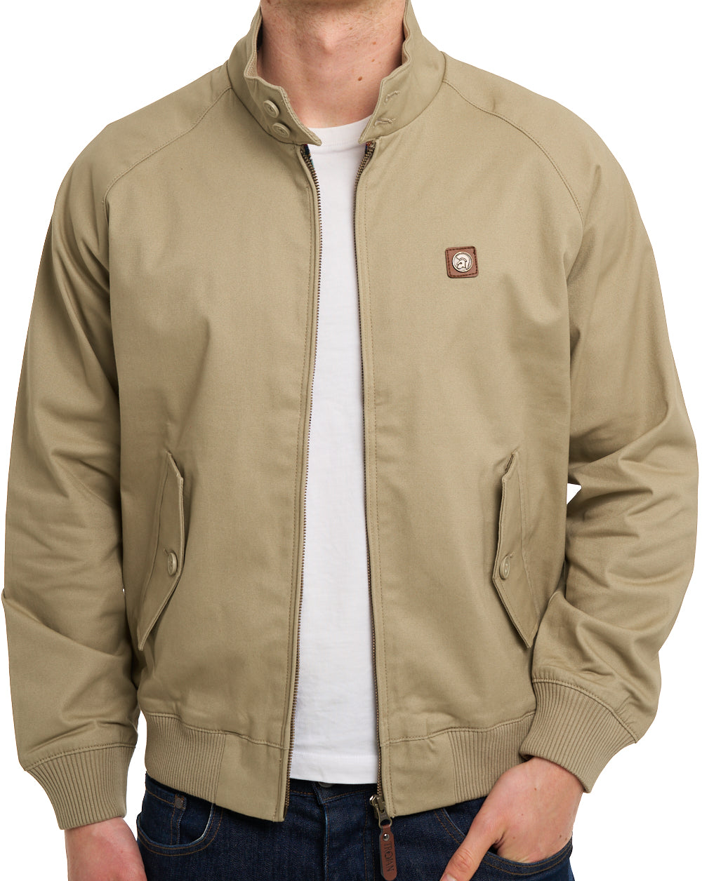 Trojan Classic Harrington Jacket Stone
