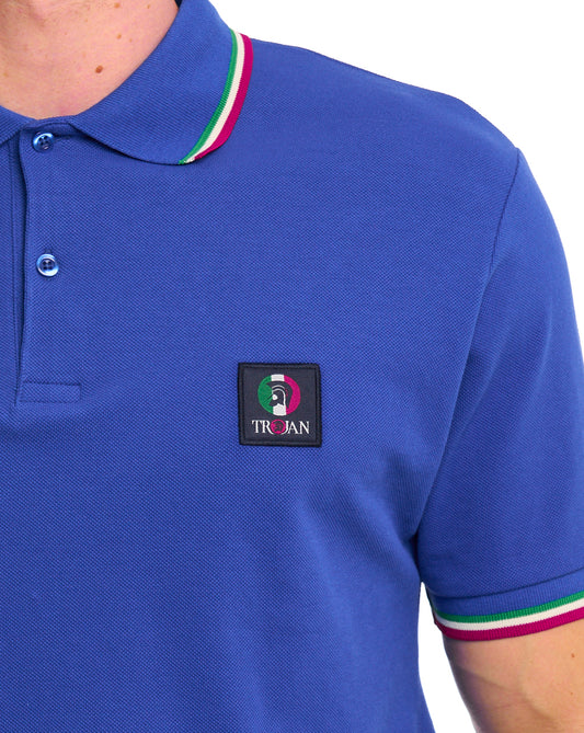 Trojan Trojan Flag Badge Pique Polo Italia