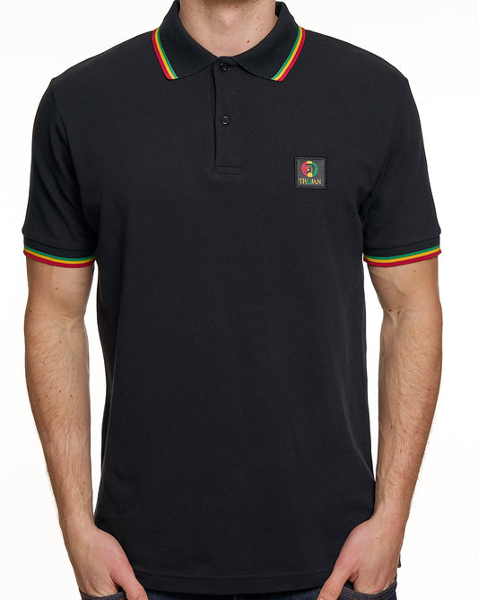 Trojan Trojanische Flaggen-Abzeichen Piqué Polo Rasta