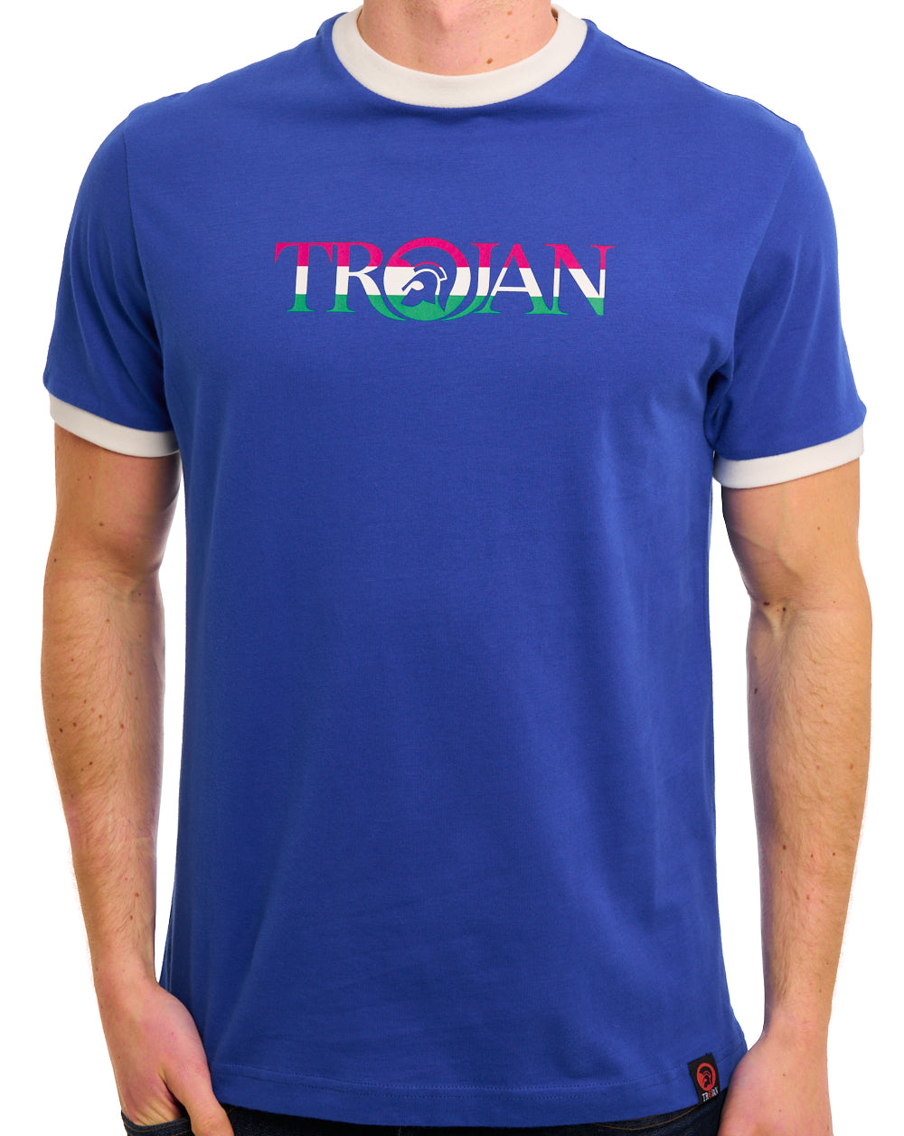 Trojan Helmet Logo T-Shirt Kobaltblau