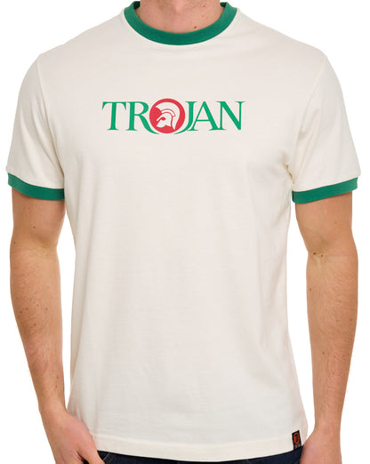 Trojan Helmet Logo T-Shirt Ecru/Grün