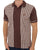 Trojan Houndstooth Panel Polo Shirt Chocolate