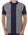 Trojan Houndstooth Panel Polo Shirt Navy