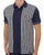 Trojan Houndstooth Panel Polo Shirt Navy