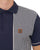 Trojan Houndstooth Panel Polo Shirt Navy