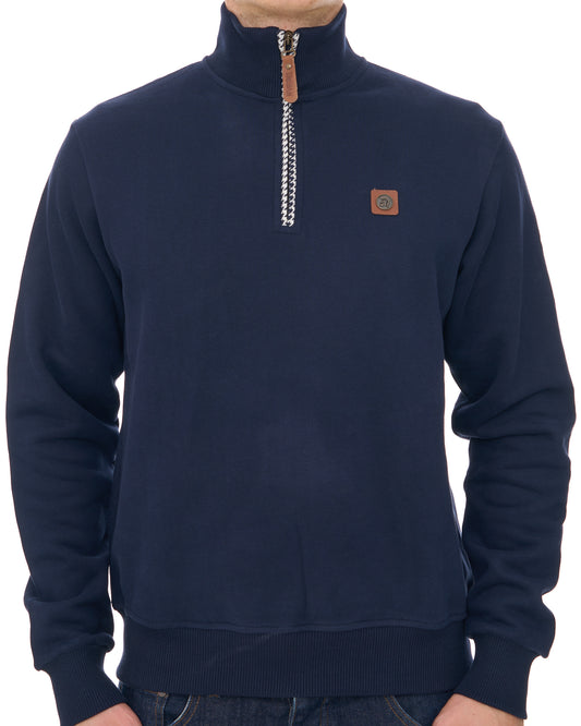 Trojan Trojan Houndstooth Quarter Zip Navy