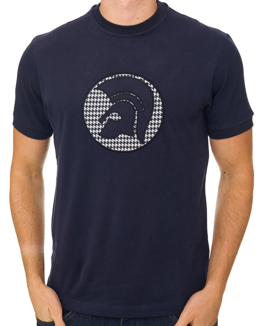 Trojan Trojan Houndstooth T Shirt Navy