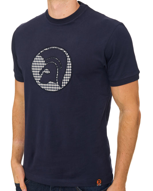 Trojan Trojan Houndstooth T Shirt Navy