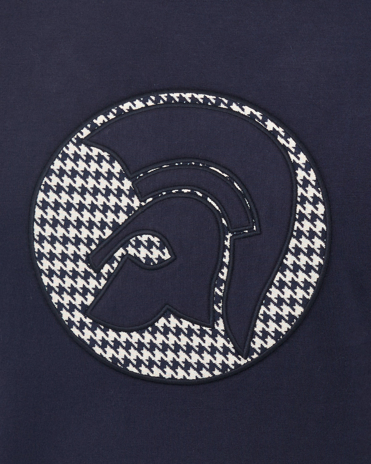 Trojan Houndstooth T Shirt Navy