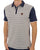 Trojan Motif Jacquard Panel Polo Navy