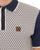 Trojan Motif Jacquard Panel Polo Navy
