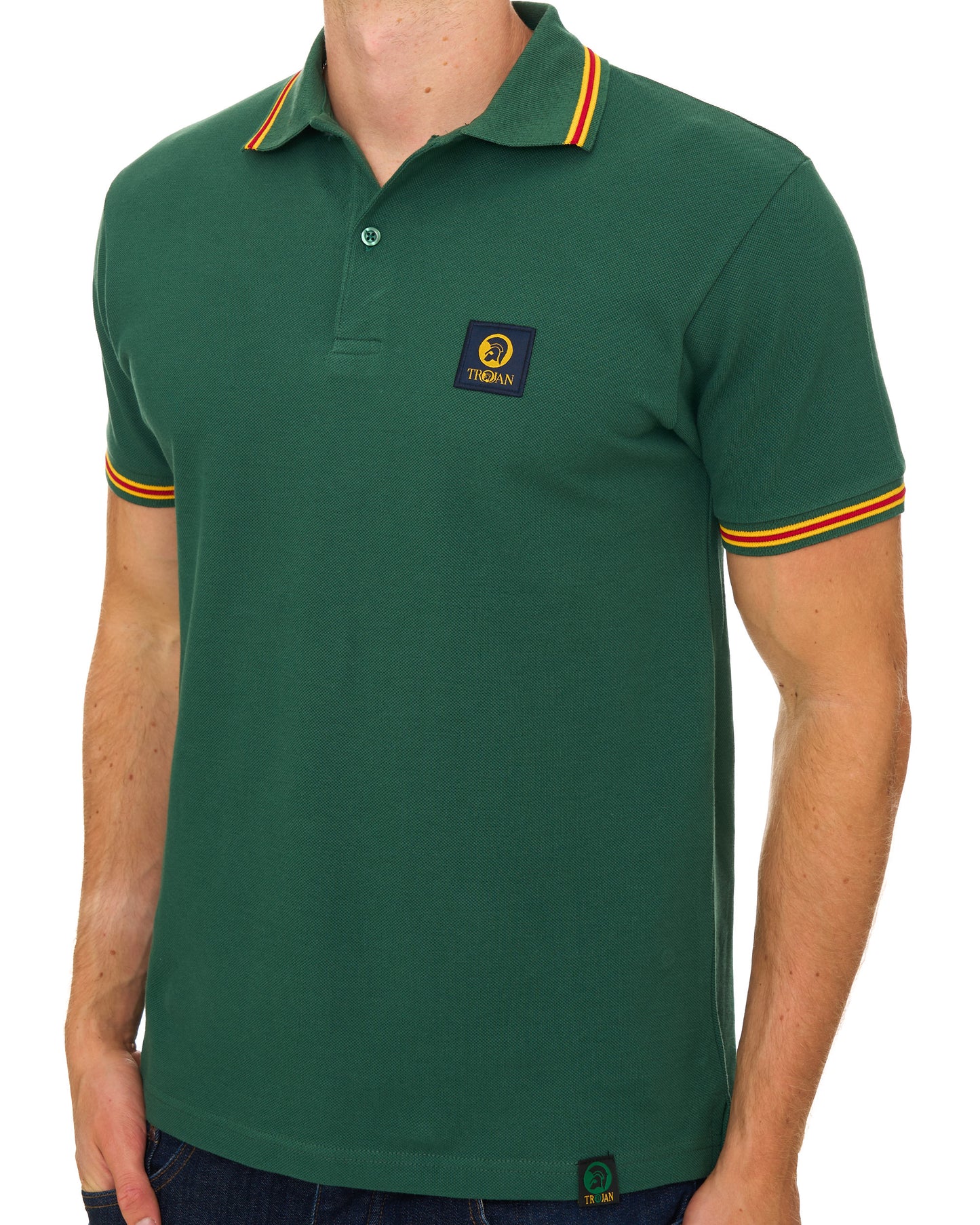 Trojan Old School Pique Polo Green