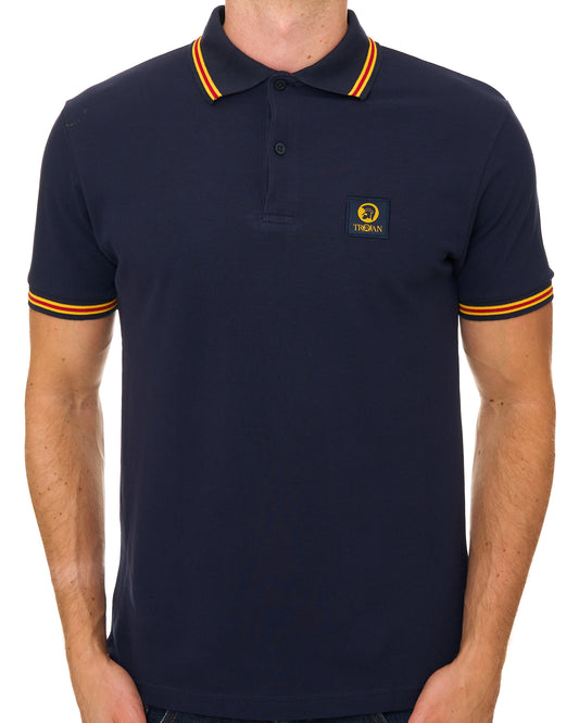 Trojan Trojan Old School Pique Polo Navy