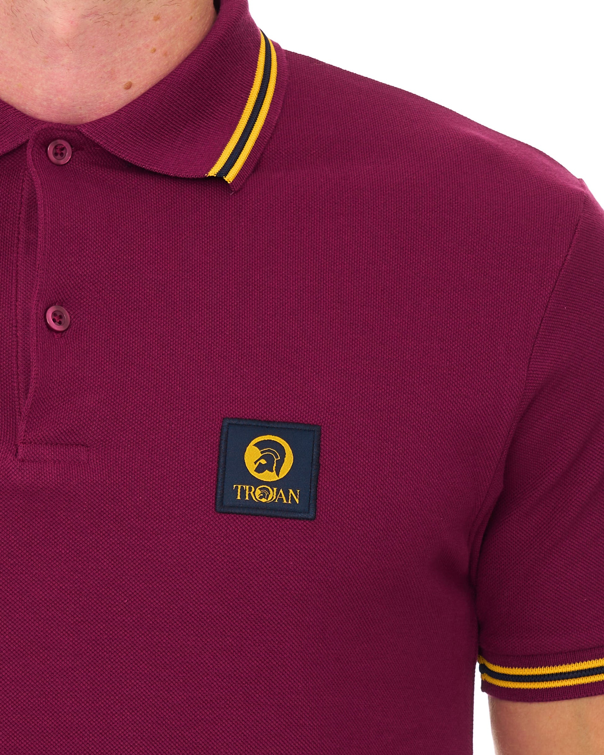 Trojan Old School Pique Polo Port