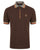 Trojan Oxford Collar Zip Polo Chocolate
