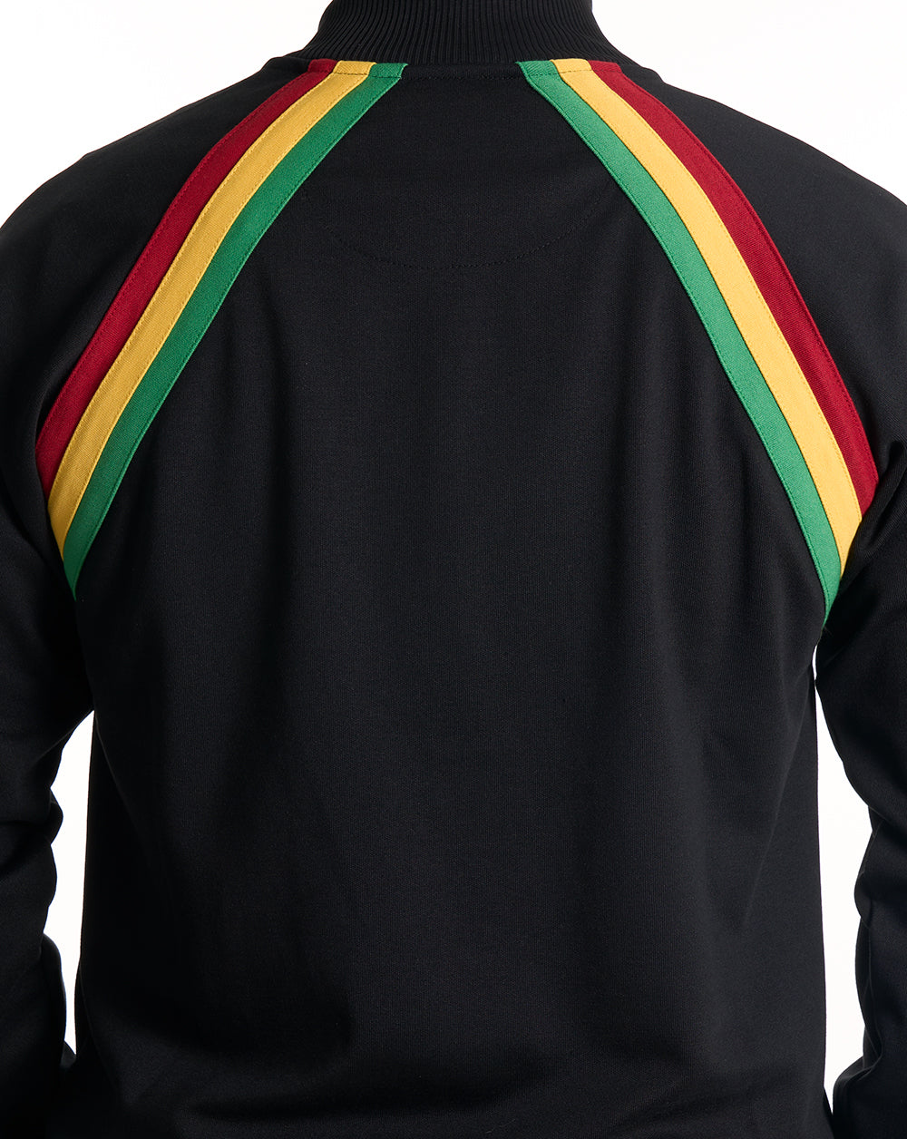 Trojan Raglan Trainingsjacke mit Streifen, Schwarz