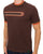 Trojan Retro Print Stripe T Shirt Chocolate