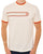 Trojan Retro Print Stripe T Shirt Ecru