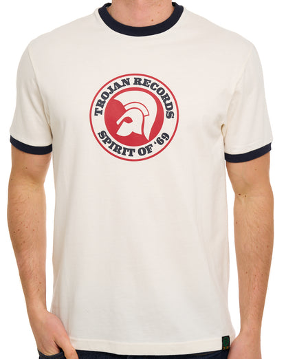 Trojan Spirit Of 69 T-Shirt Ecru/Navy