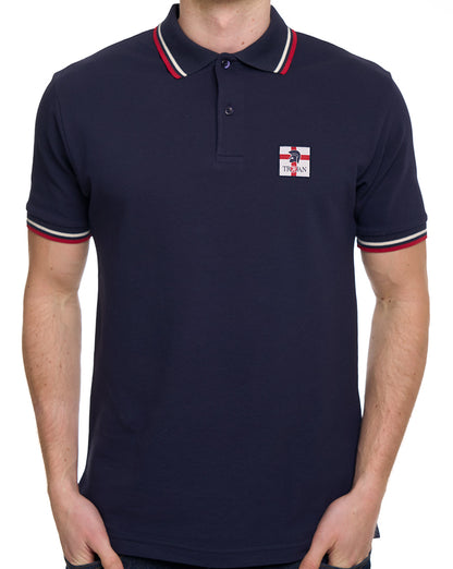 Trojan St. George Badge Piqué Polo Navy