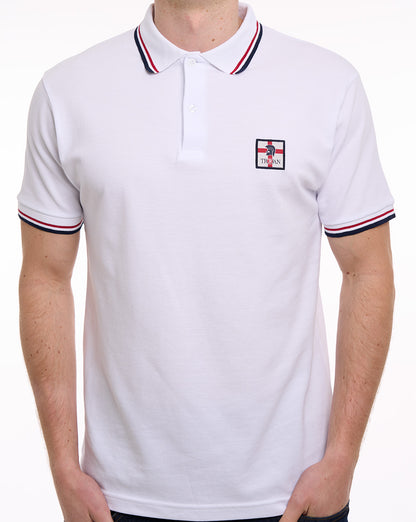 Trojan St. George Badge Piqué Polo Weiß