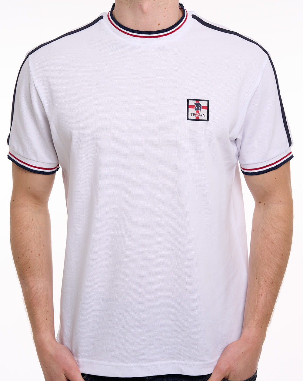 Trojan St. Georges Badge Piqué-T-Shirt Weiß