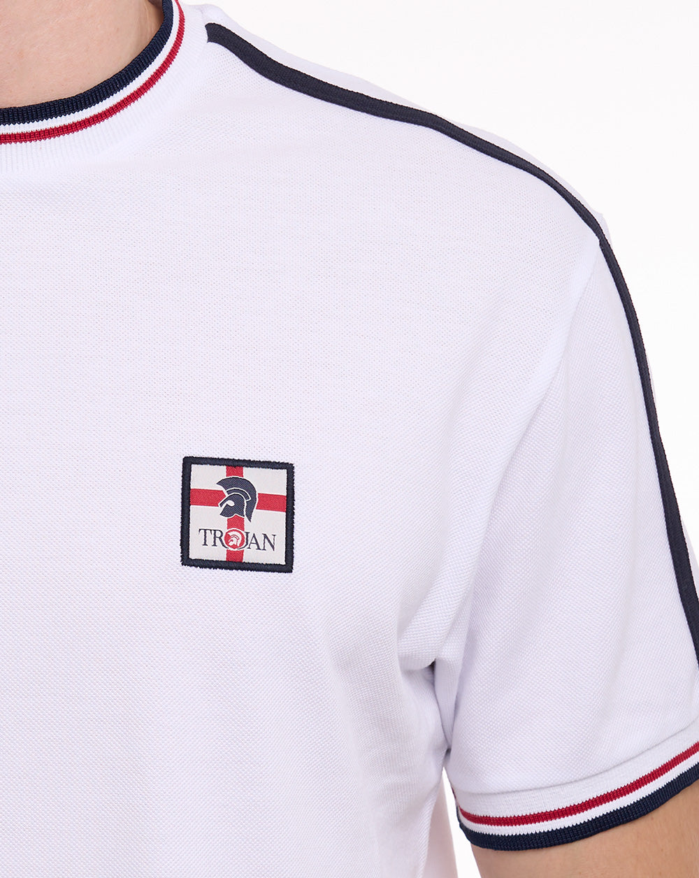 Trojan St. Georges Badge Piqué-T-Shirt Weiß