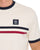 Trojan Stripe Front T Shirt Ecru